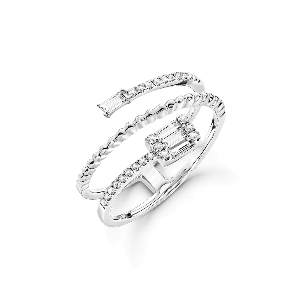 Pink emerald pendant ring