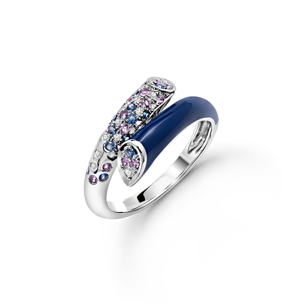 Pink emerald pendant ring