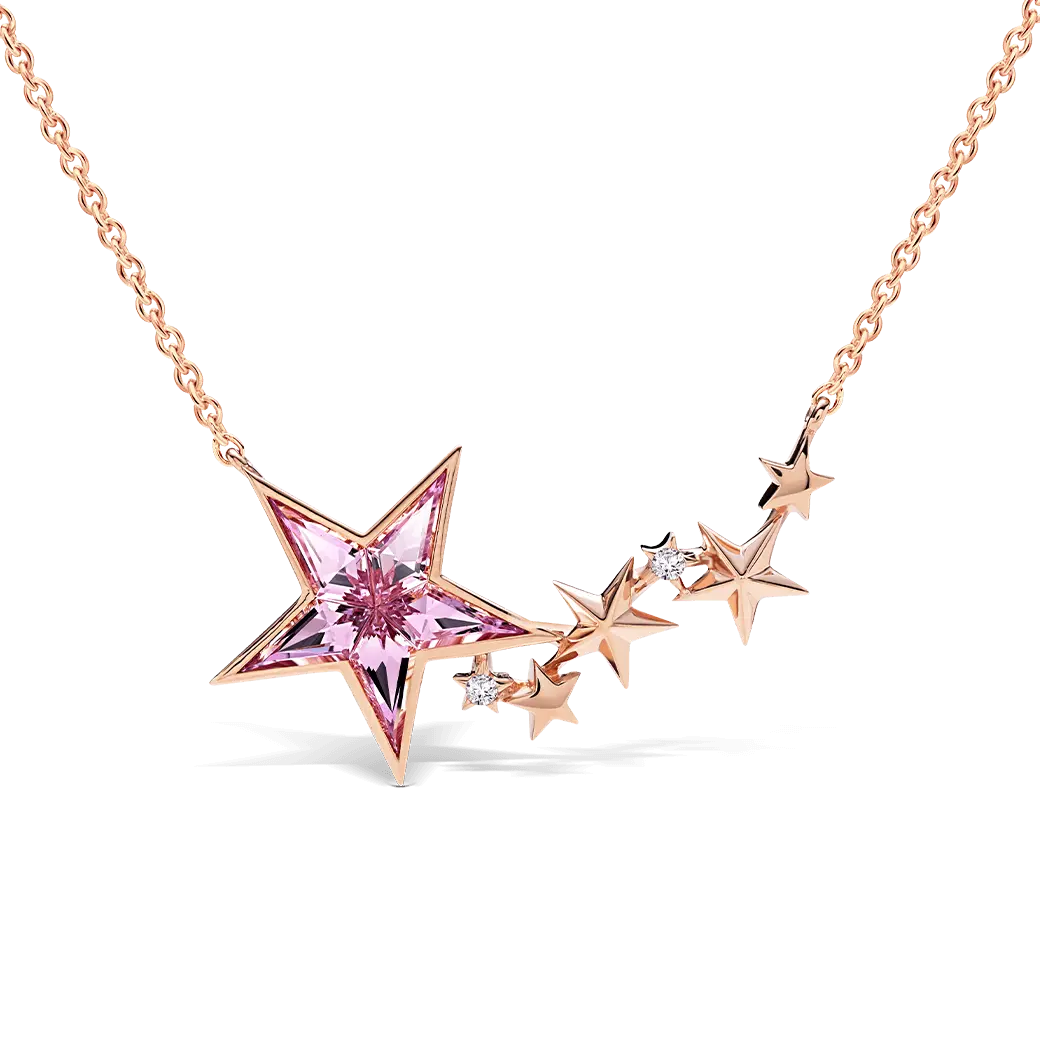 Pink emerald pendant ring