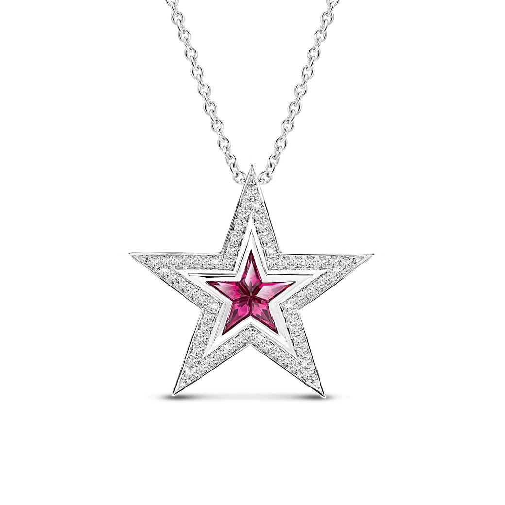 Pink emerald pendant ring